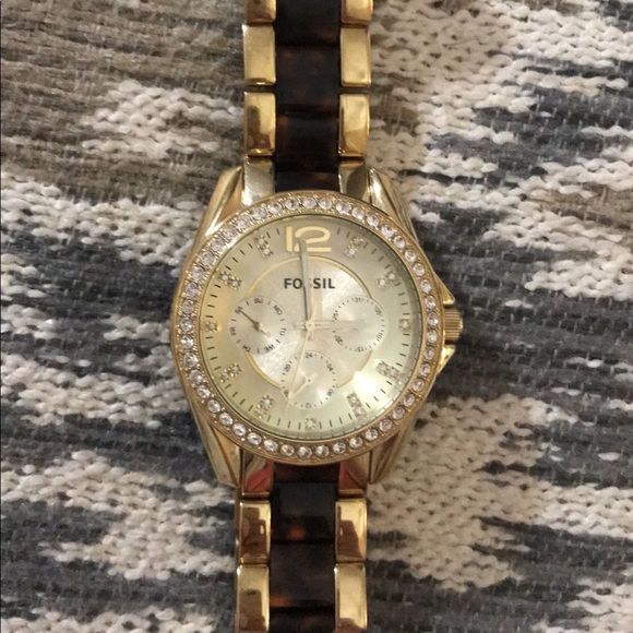 Fossil Tortoise and Gold es3343 - Picture 1 of 2